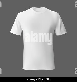 Vuoto bianco mens t shirt modello. Illustrazione Vettoriale. Illustrazione Vettoriale