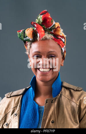 Edimburgo, Scozia, Regno Unito; 18 Agosto, 2018. Nella foto; Gemma Cairney è un inglese di radio e televisione di credito del presentatore: Iain Masterton/Alamy Live News Foto Stock