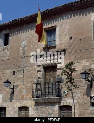 FACHADA DEL AYUNTAMIENTO DE SANTA MARIA DEL CAMPO. Posizione: AYUNTAMIENTO, SANTA MARIA DEL CAMPO, BURGOS. Foto Stock