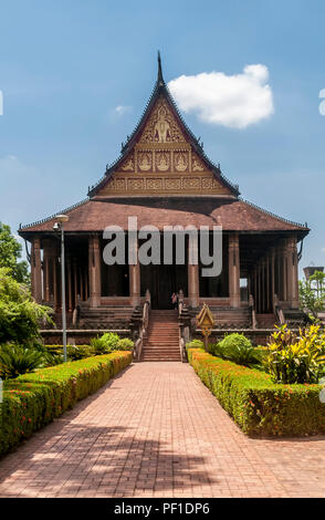 Il famoso Haw Phra Kaew tempio di Vientiane, Laos Foto Stock