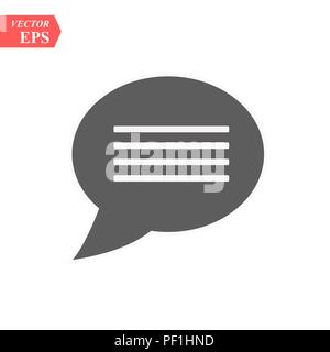 Icona chat, chat icona vettore, in elegante stile piatto isolato su sfondo bianco. icona chat immagine icona chat immagine eps10 Illustrazione Vettoriale