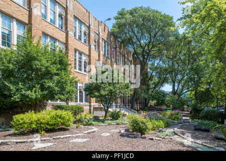 Pulaski Scuola Elementare - Chicago scuole pubbliche Foto Stock