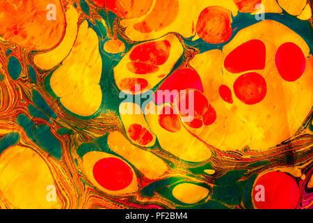 Marmorizzazione tradizionale artwork pattern come colorato sfondo astratto Foto Stock