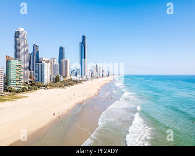Surfers Paradise vista aerea sulla Gold Coast di Queensland, Australia Foto Stock