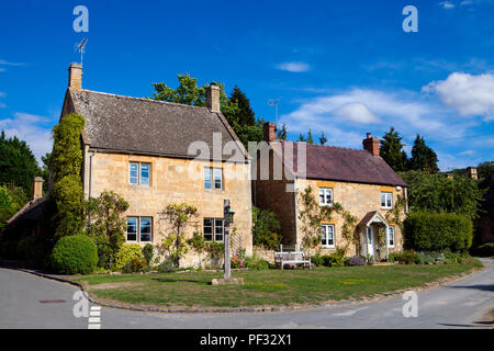 Stanton, Regno Unito - 8 Agosto 2018: Stanton è un villaggio nel distretto di Cotswold del Gloucestershire ed è costruito quasi completamente di pietre di Cotswold, ho Foto Stock