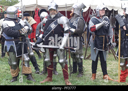 Rievocazione storica della Battaglia di Bosworth Foto Stock