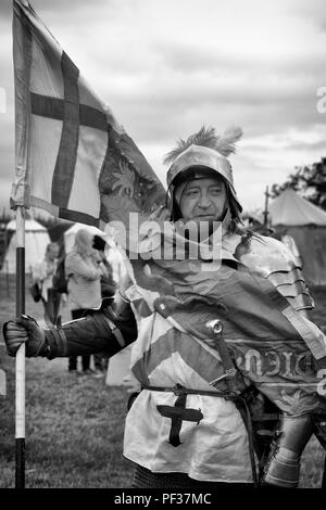 Rievocazione storica della Battaglia di Bosworth Foto Stock