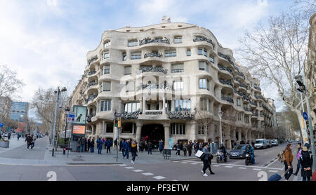 Barcellona SPAGNA - MARZO 19, 2018 : Barcellona, Spagna. Famoso edificio Casa Batllo da Gaudi Foto Stock