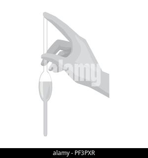 Riempimento di una pipetta della lampadina dall'acqua icona nel design monocromatico isolati su sfondo bianco. Acqua sistema di filtrazione stock simbolo illustrazione vettoriale. Illustrazione Vettoriale