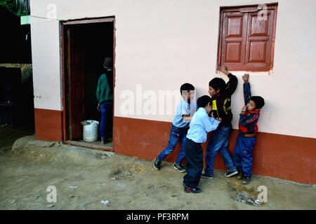 Feste Virgen del Carmen DE LA ZUNGA - Ecuador confine -San Ignacio- Dipartimento di Cajamarca .PERÙ Foto Stock