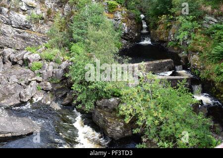 Rogie Falls, A835, a Strathpeffer, Scozia Foto Stock