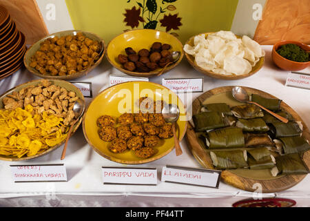 Tradizionale cibo indiano del Kerala Foto Stock