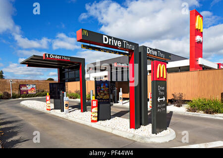 Ballarat Australia / McDonald's McCaf'e Restaurant a Lucas Ballarat. Foto Stock