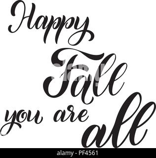 Ciao autunno lettering. Elementi per gli inviti, poster, biglietti d'auguri. I migliori Auguri di Buon Natale Illustrazione Vettoriale