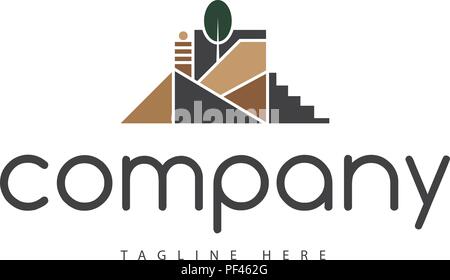 Casa Natura vector logo immagine sfondo bianco Illustrazione Vettoriale