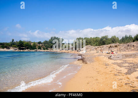 Vatsa bay e la spiaggia, l'isola di Cefalonia in Grecia, Foto Stock