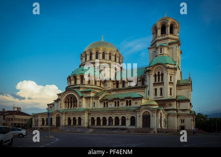 SOFIA, BULGARIA 23.07.2018: Cattedrale di Alexander Nevski Foto Stock