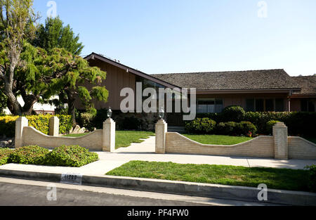 In California, Stati Uniti d'America. Il 18 agosto 2018. Una vista generale del Brady Bunch House Il 18 agosto 2018 nel nord di Hollywood, in California. Foto di Barry re/Alamy Live News Foto Stock