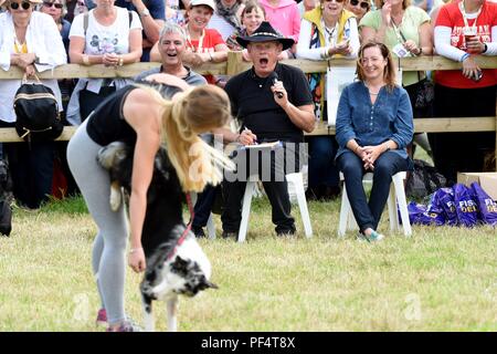 Martin Clunes e Neil Morrissey giudicare miglior trucco nel cane la concorrenza Credito: Finnbarr Webster/Alamy Live News Foto Stock