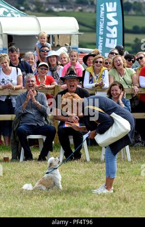 Martin Clunes e Neil Morrissey giudicare miglior trucco nel cane la concorrenza Credito: Finnbarr Webster/Alamy Live News Foto Stock