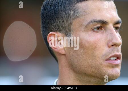 Verona, Italia. 18 Agosto, 2018. firo: 18.08.2018, calcio, Internazionale, serie A, stagione 2018/2019, AC Chievo Verona - Juventus Cristiano Ronaldo, Juventus, Ritratto | Credit: dpa/Alamy Live News Foto Stock