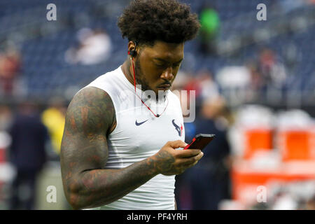 Agosto 18, 2018: Houston Texans linebacker Benardrick McKinney (55) durante la preseason NFL partita di calcio tra la Houston Texans e San Francisco 49ers a NRG Stadium di Houston, TX. John Glaser/CSM Foto Stock
