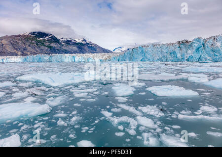 Il Columbia Glacier in Prince William Sound su western Alaska's Chugach Mountains vicino a Valdez Alaska Foto Stock