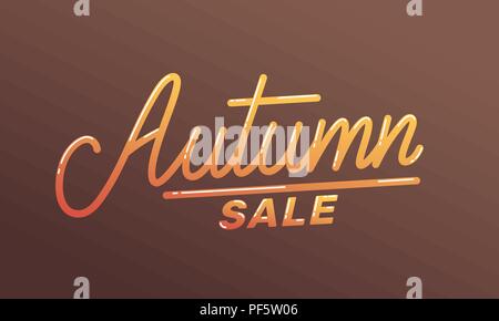 Vendita autunnale. Mano moderno lettering calligraphy vendita autunnale. Illustrazione Vettoriale
