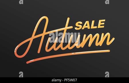 Vendita autunnale. Mano moderno lettering calligraphy vendita autunnale. Illustrazione Vettoriale