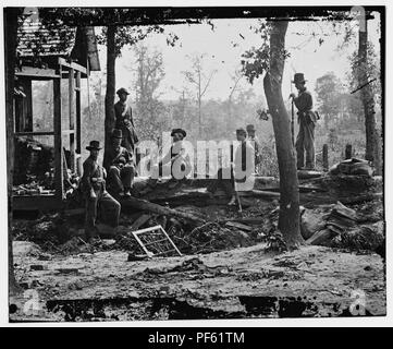 Atlanta, Georgia (vicinanze). Federale di picchetti prima della città Foto Stock