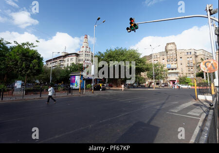 Eros Theatre di fronte Churchgate Station, Mumbai. Foto Stock
