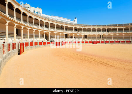 Bullring, Ronda, provincia di Malaga, Andalusia, Spagna, Europa Foto Stock