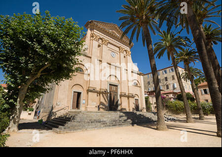 La Chiesa dell'Immacolata Concezione, L'Île-Rousse, Corsica, Francia, Europa Foto Stock