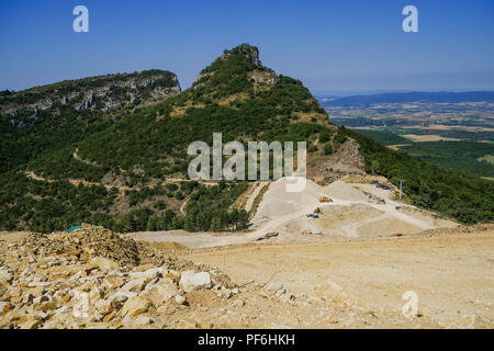 Pietra di cava, Eyzahut, Drome, Francia Foto Stock