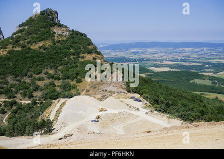 Pietra di cava, Eyzahut, Drome, Francia Foto Stock