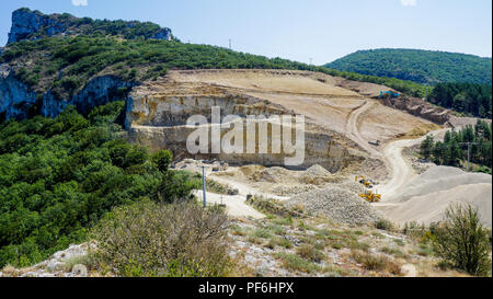 Pietra di cava, Eyzahut, Drome, Francia Foto Stock