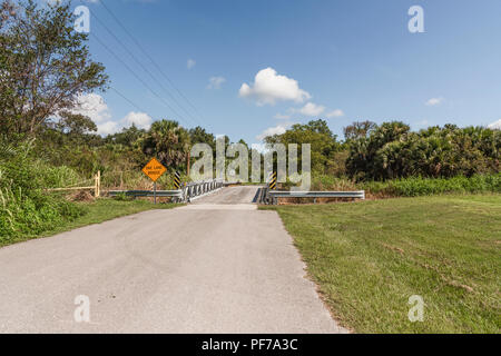 Una corsia ponte di legno Apopka, Florida Foto Stock