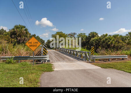 Una corsia ponte di legno Apopka, Florida Foto Stock