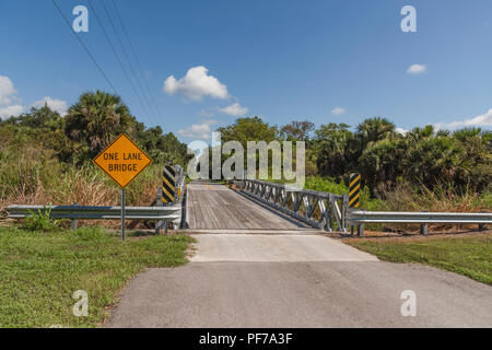 Una corsia ponte di legno Apopka, Florida Foto Stock