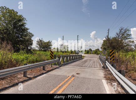 Una corsia ponte di legno Apopka, Florida Foto Stock