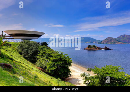 Niterói Museo di Arte Contemporanea da Foto Stock