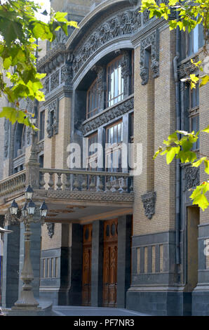 Akhundov Azerbaigian accademico di stato Opera e Balletto, un esempio di Art Noveau architecture di Baku Foto Stock