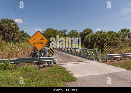 Una corsia ponte di legno Apopka, Florida Foto Stock