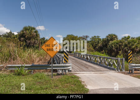 Una corsia ponte di legno Apopka, Florida Foto Stock