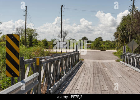 Una corsia ponte di legno Apopka, Florida Foto Stock