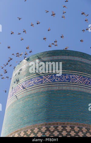 Itchan Kala, murata città interna di Khiva, nella provincia di Khorezm, Uzbekistan, Silk Road, Asia centrale Foto Stock