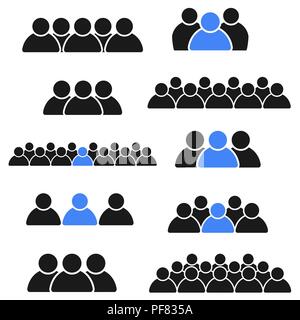 Icona raccolta, il gruppo sociale di persone Illustrazione Vettoriale