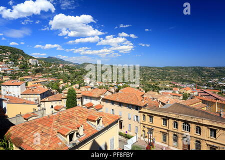 Vista superiore al di sopra di Grasse, Alpes Maritimes Costa Azzurra, Francia, Europa Foto Stock