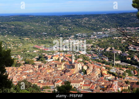 Vista superiore al di sopra di Grasse, Alpes Maritimes Costa Azzurra, Francia, Europa Foto Stock