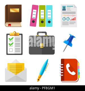 Vector business set di icone. HR icona impostare Illustrazione Vettoriale